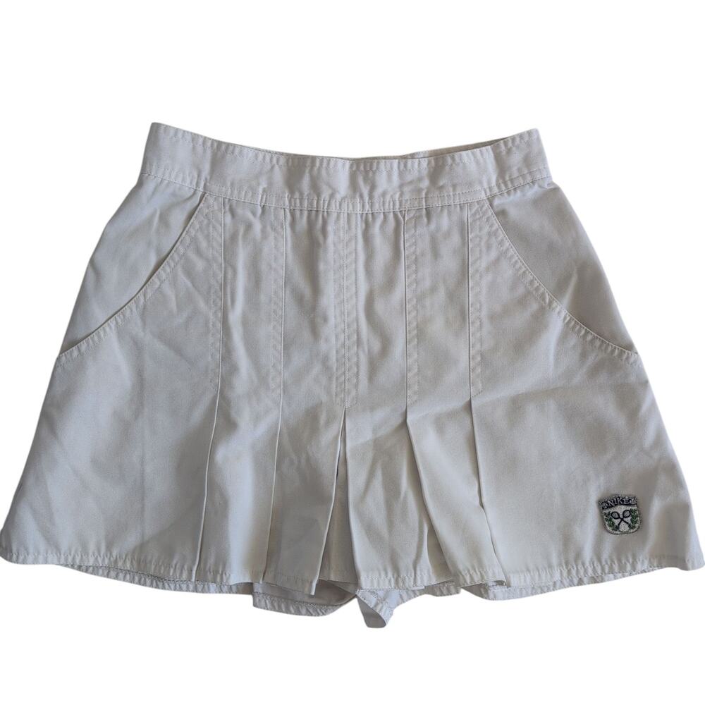 Vintage Nike 80s‎ Womens Mini Tennis Skirt White Pleated Skort Size 8 (XS) RARE